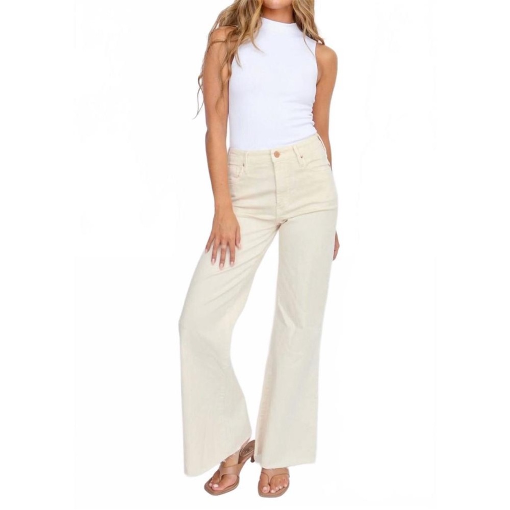 DEAR JOHN fiona wide leg high rise jeans in wheat